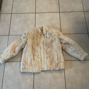 RABBIT FUR cream jacket 🤍